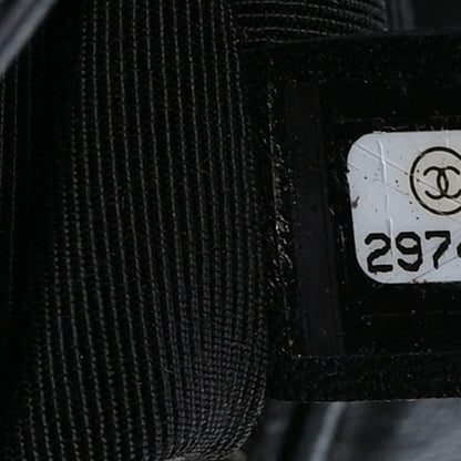 Chanel Crumpled Calfskin Medium Chain All Over Flap Black 6 of 9