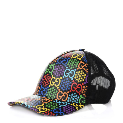 Gucci GG Supreme Monogram Psychedelic Baseball Hat XXL 61 Black 1 of 7