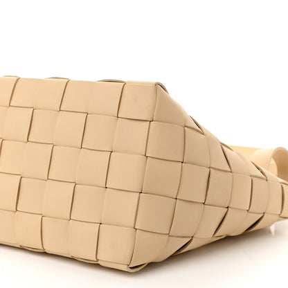 Bottega Veneta Lambskin Maxi Intrecciato Bowling Cassette Shoulder Bag Porridge 10 of 10