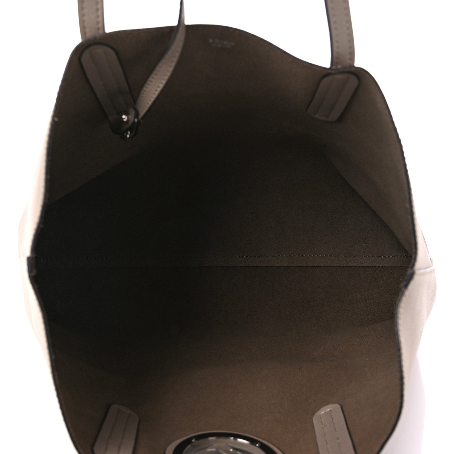 Fendi Vitello Vienna Enamel F is Fendi Shopping Tote Tortora Taupe 6 of 10