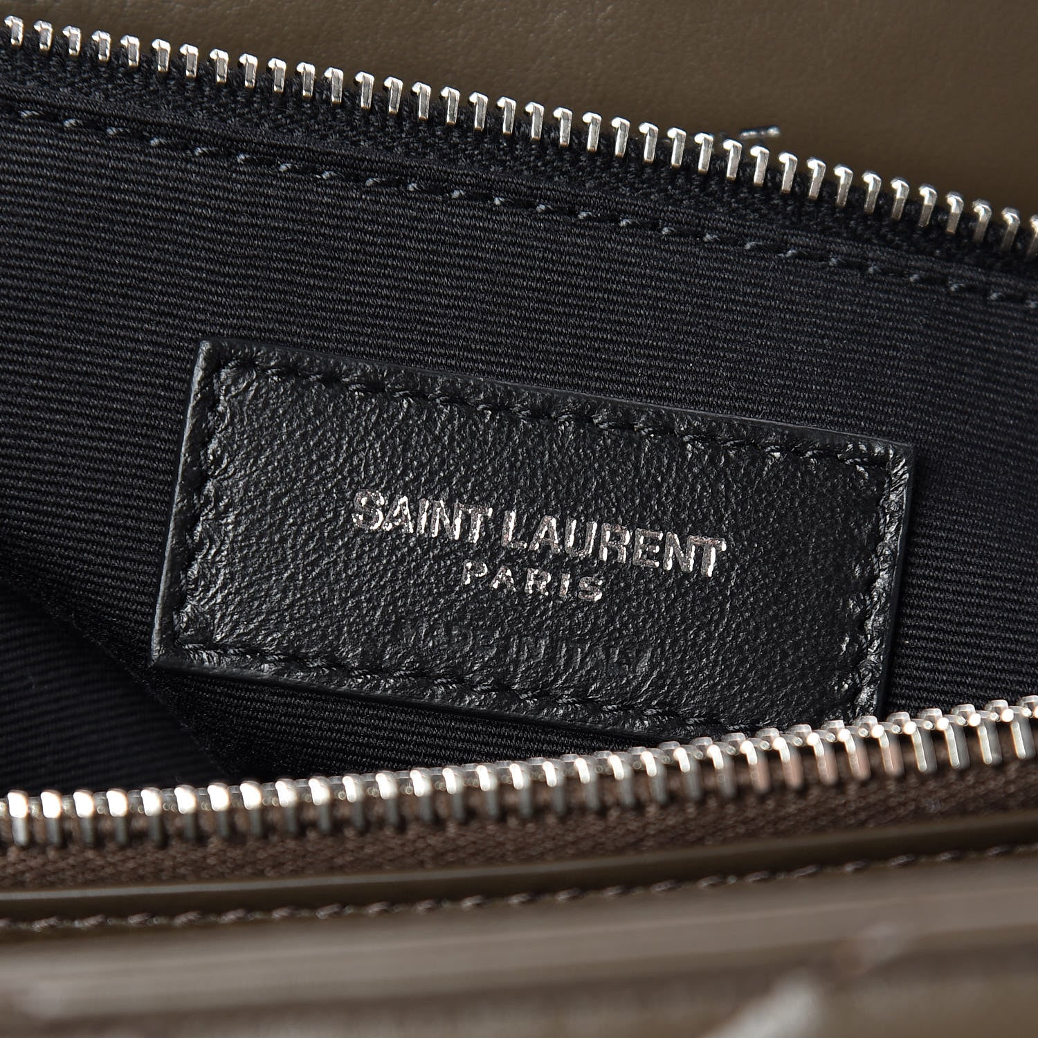 Saint Laurent Calfskin Y Quilted Monogram Large Loulou Chain Satchel Kaki Fonce 7 of 11