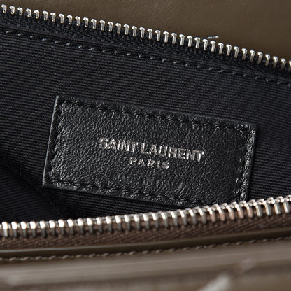 Saint Laurent Calfskin Y Quilted Monogram Large Loulou Chain Satchel Kaki Fonce 7 of 11