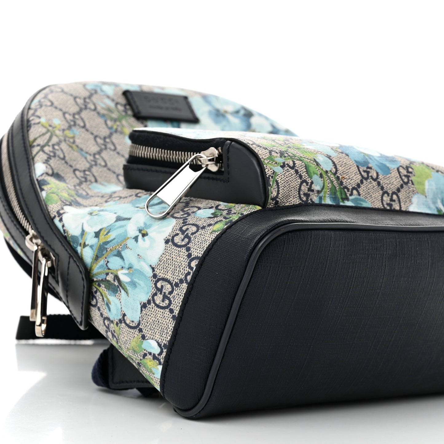 GG Supreme Monogram Blooms Small Day Backpack Blue