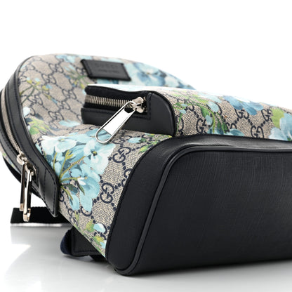 Gucci GG Supreme Monogram Blooms Small Day Backpack Blue 9 of 11