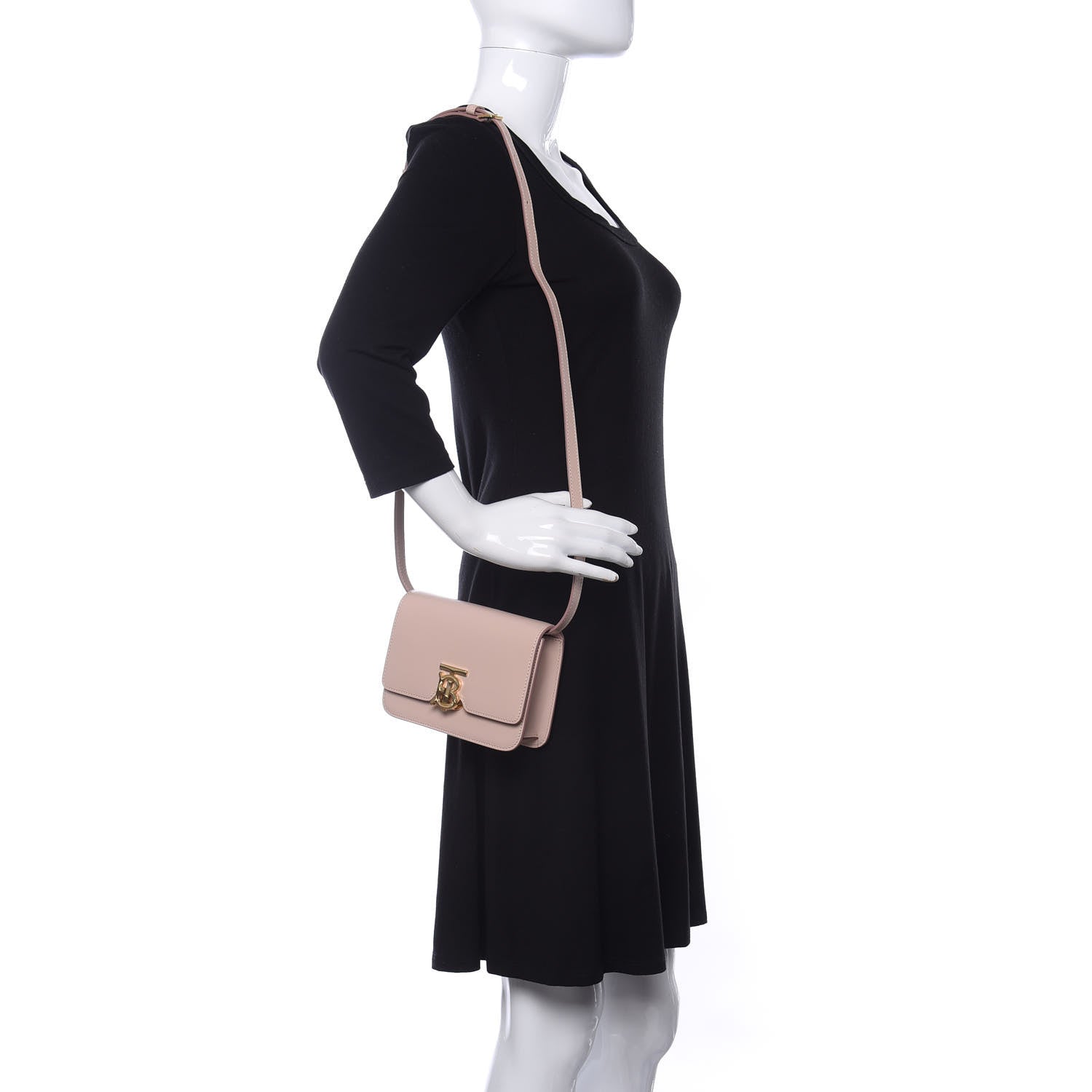 Burberry Calfskin Small TB Bag Rose Beige 2 of 9
