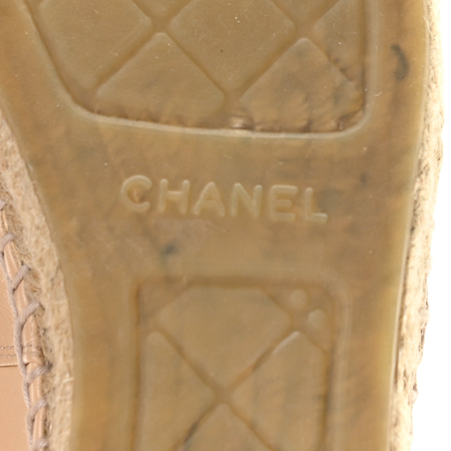 Lambskin CC Espadrilles 41 Beige Black