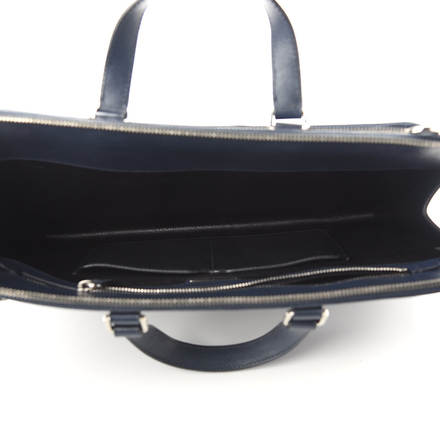 Saffiano Cuir Travel Front Zip Pocket Briefcase Baltico