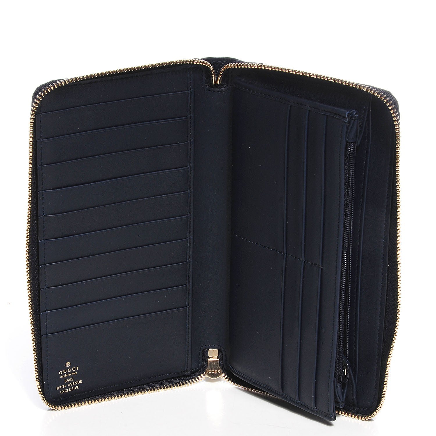 Gucci Microguccissima Large Zip Around Organizer Wallet Blue 6 of 8