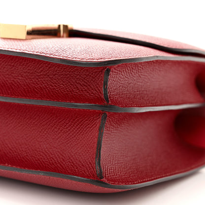 Hermes Epsom Enamel Constance 24 Rouge Grenat 10 of 13