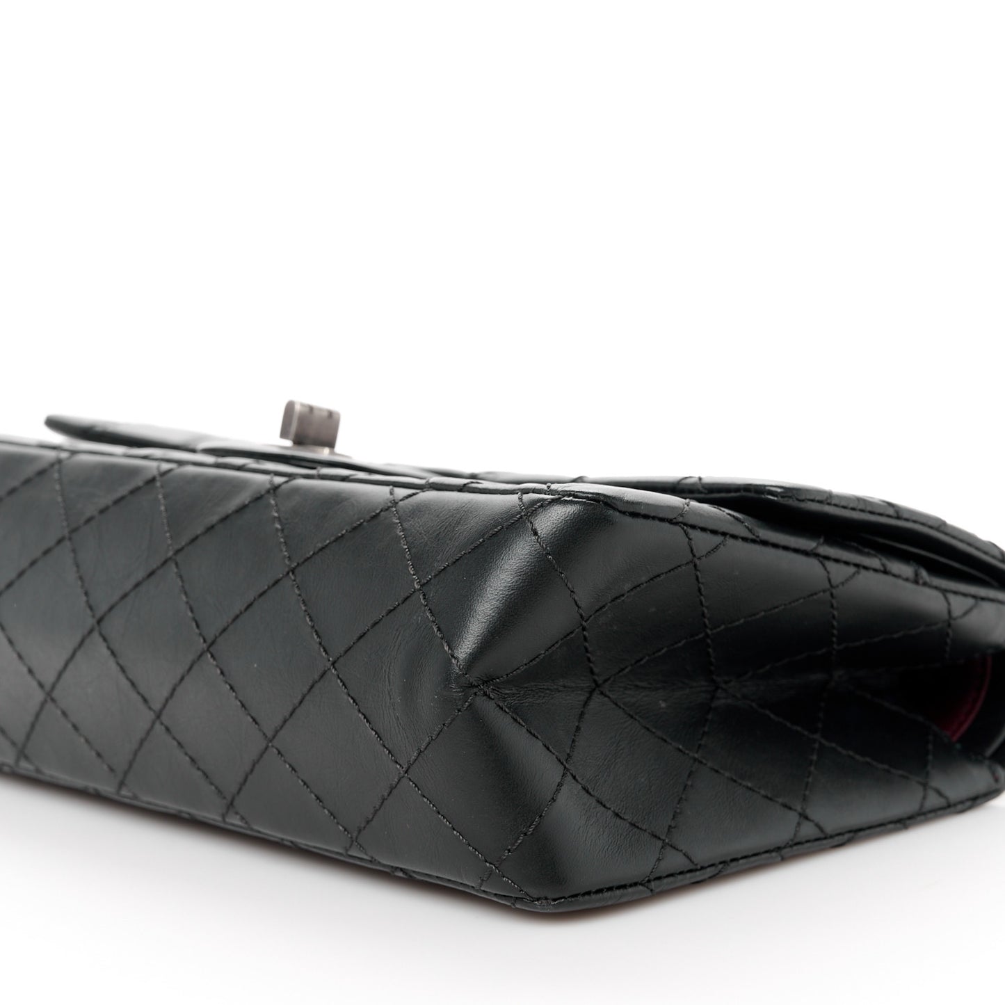 Aged Calfskin Quilted 2.55 Reissue 225 Flap Black