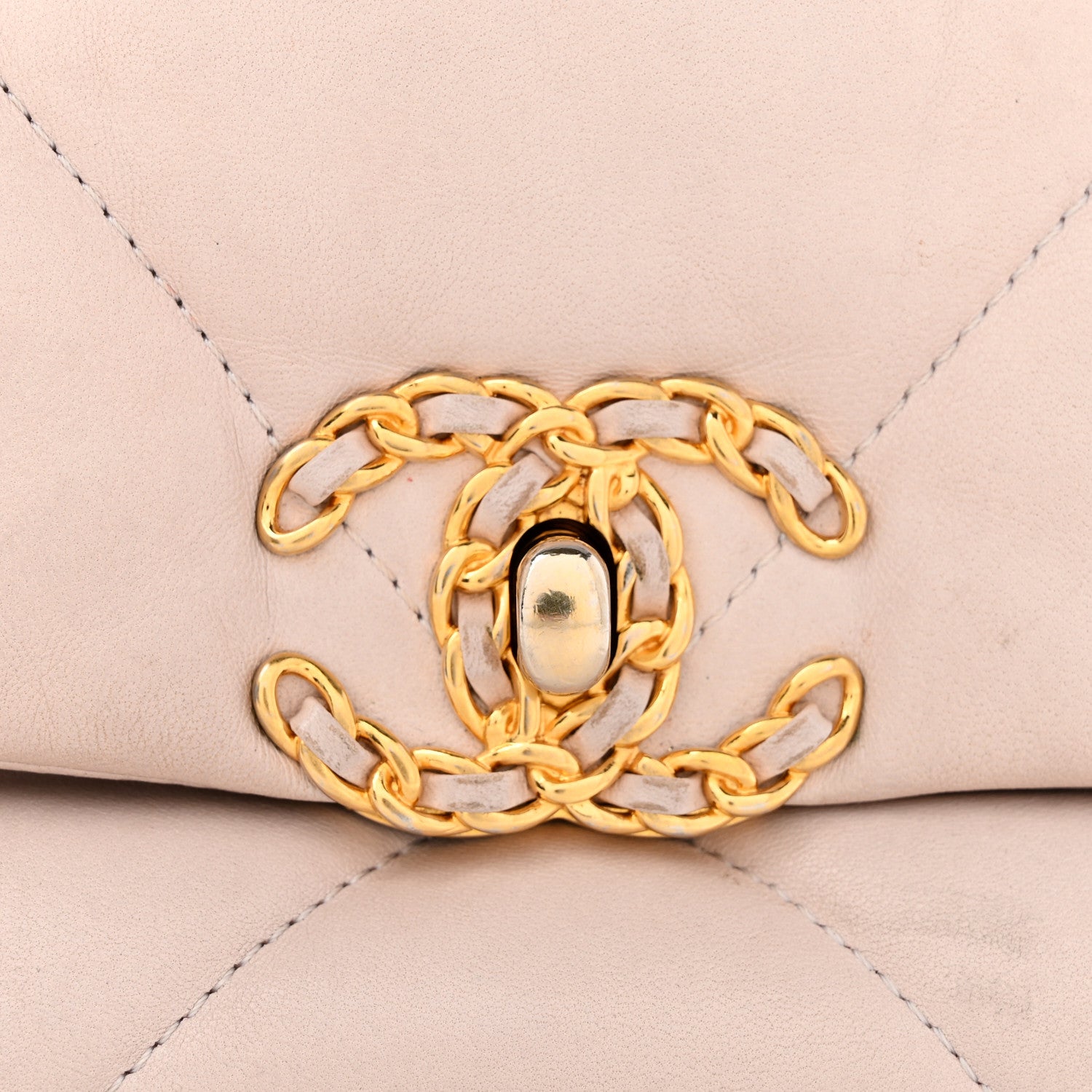 Chanel Lambskin Quilted Medium Chanel 19 Flap Light Pink 12 of 16