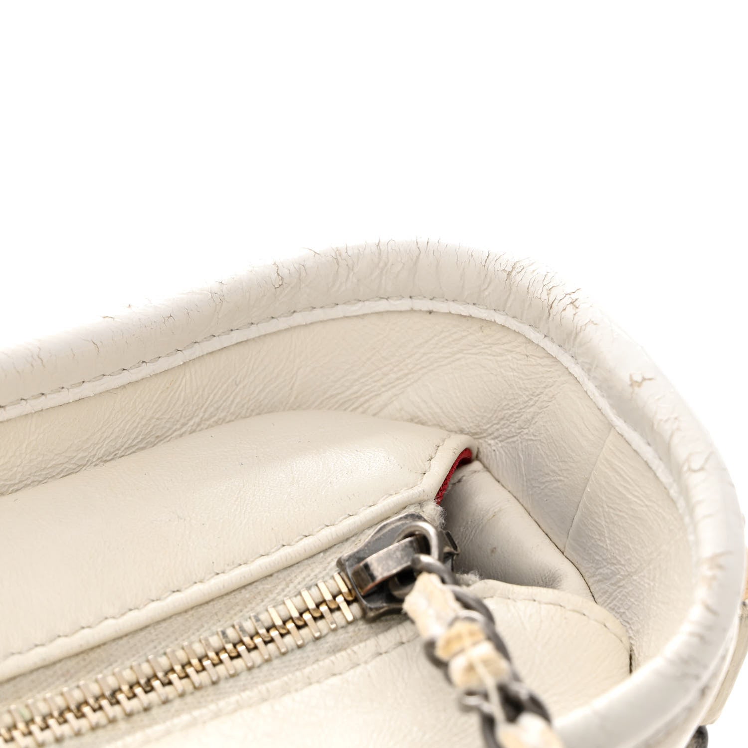Chanel Aged Calfskin Quilted Small Gabrielle Hobo White 14 of 23