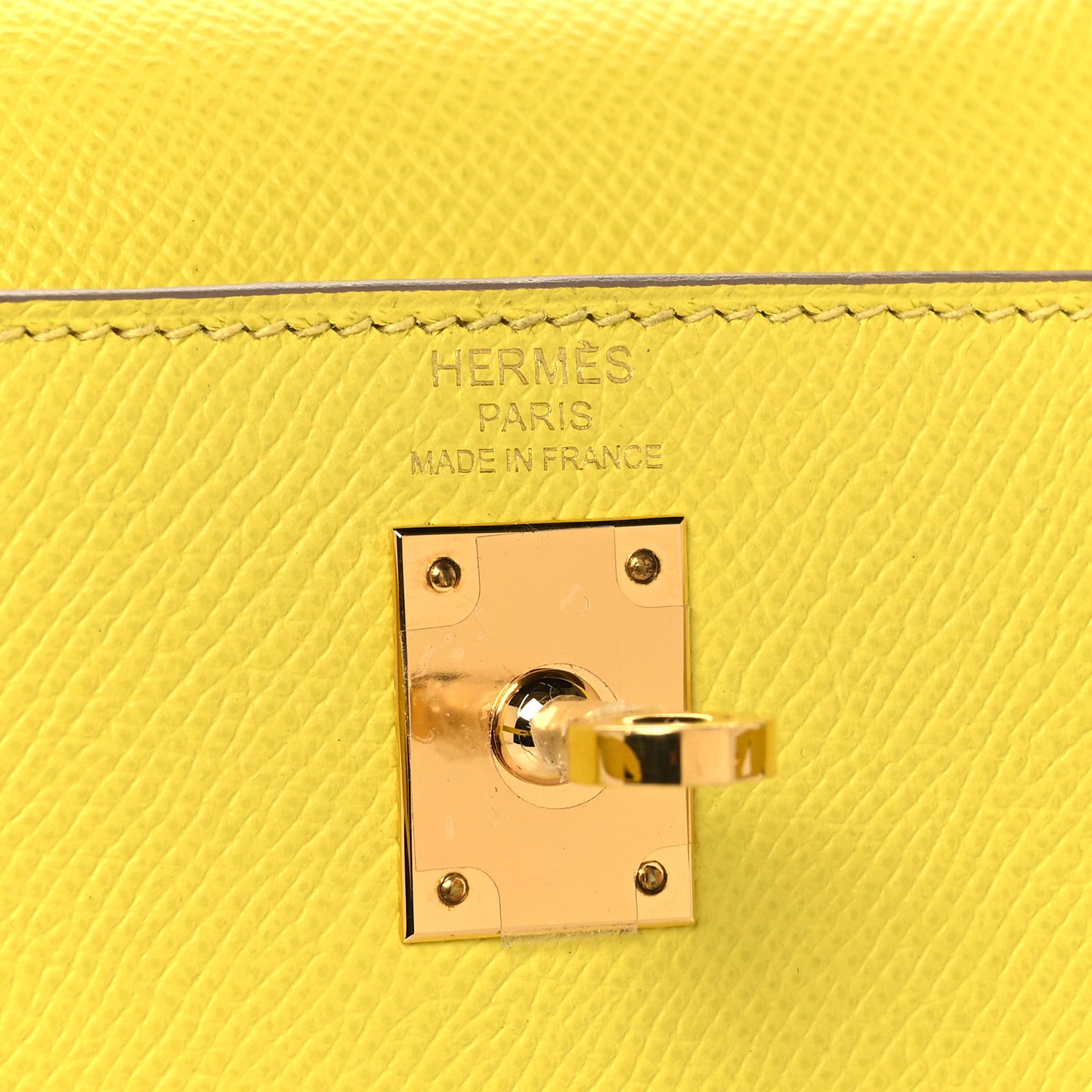 Hermes Epsom Kelly Sellier 25 Lime 6 of 10