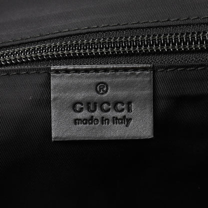 Gucci GG Supreme Monogram Calfskin Web Medium Flat Messenger Bag Beige Ebony Black 6 of 11