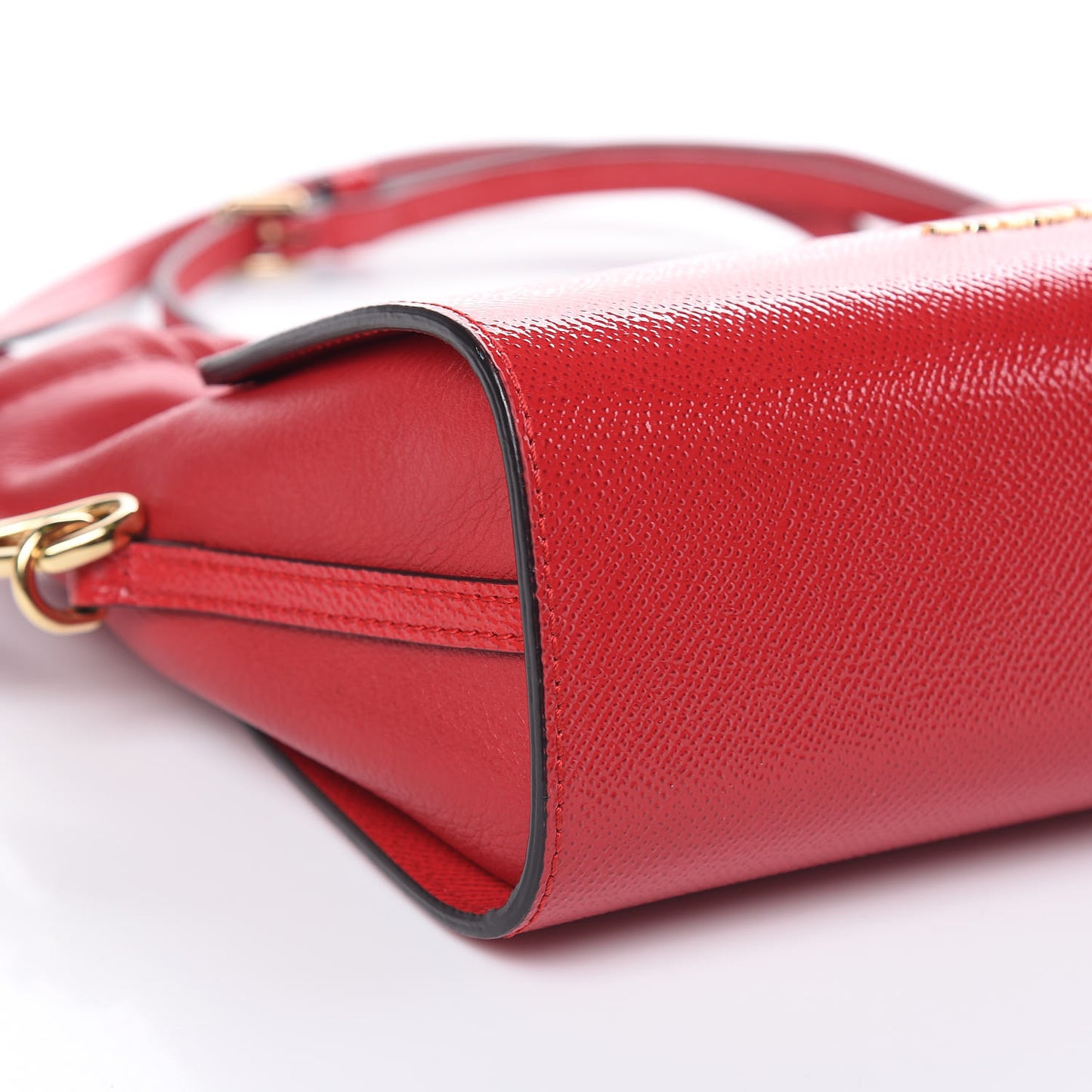 Patent Calfskin Small Dinton Crossbody Bag Bright Rose