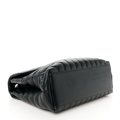 Saint Laurent Calfskin Y Quilted Monogram Monochrome Medium Loulou Chain Satchel Black 4 of 11