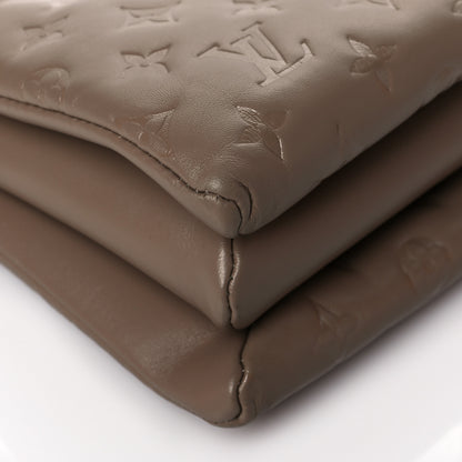 Louis Vuitton Lambskin Embossed Monogram Coussin PM Taupe 7 of 9