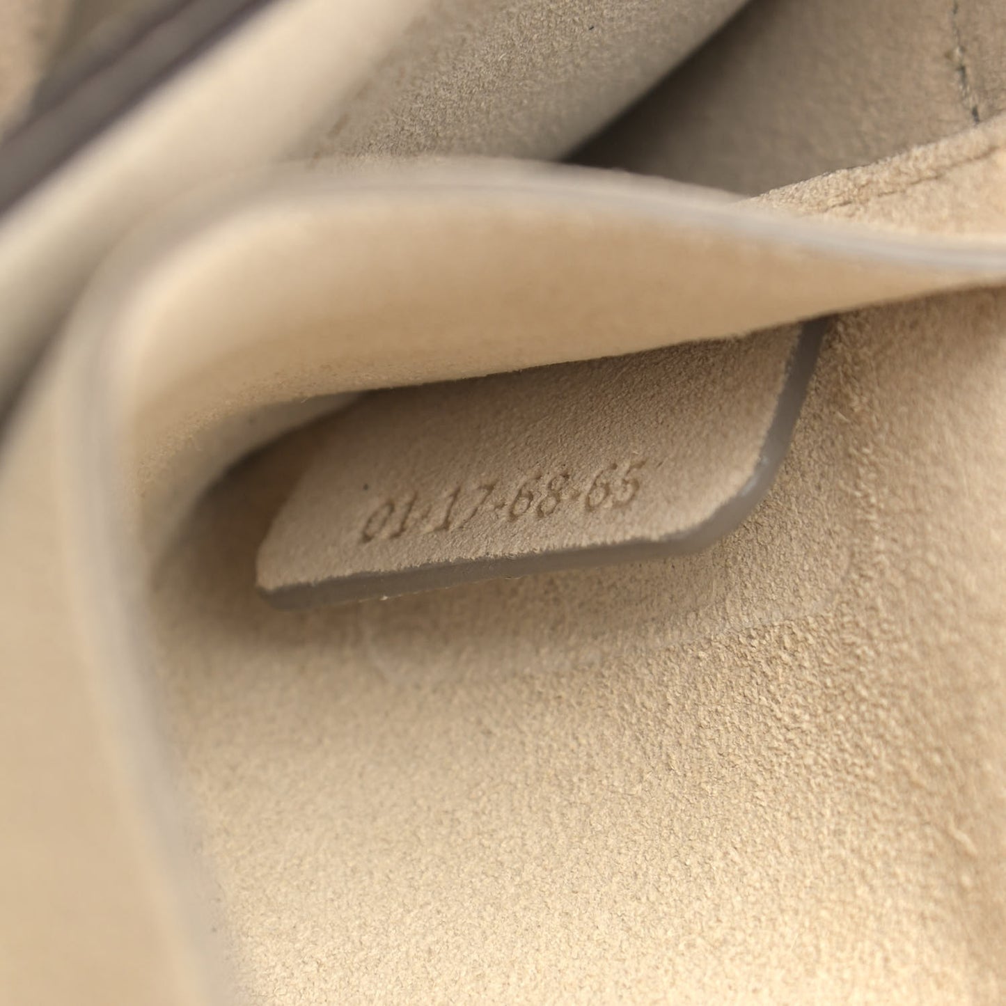 Suede Calfskin Small Faye Shoulder Bag Motty Grey