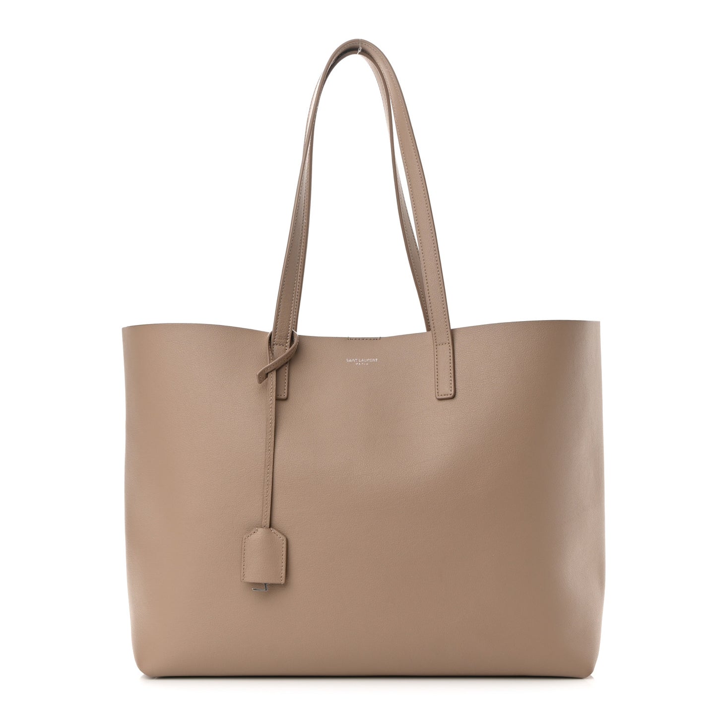 Calfskin Large Shopping Tote Dark Beige