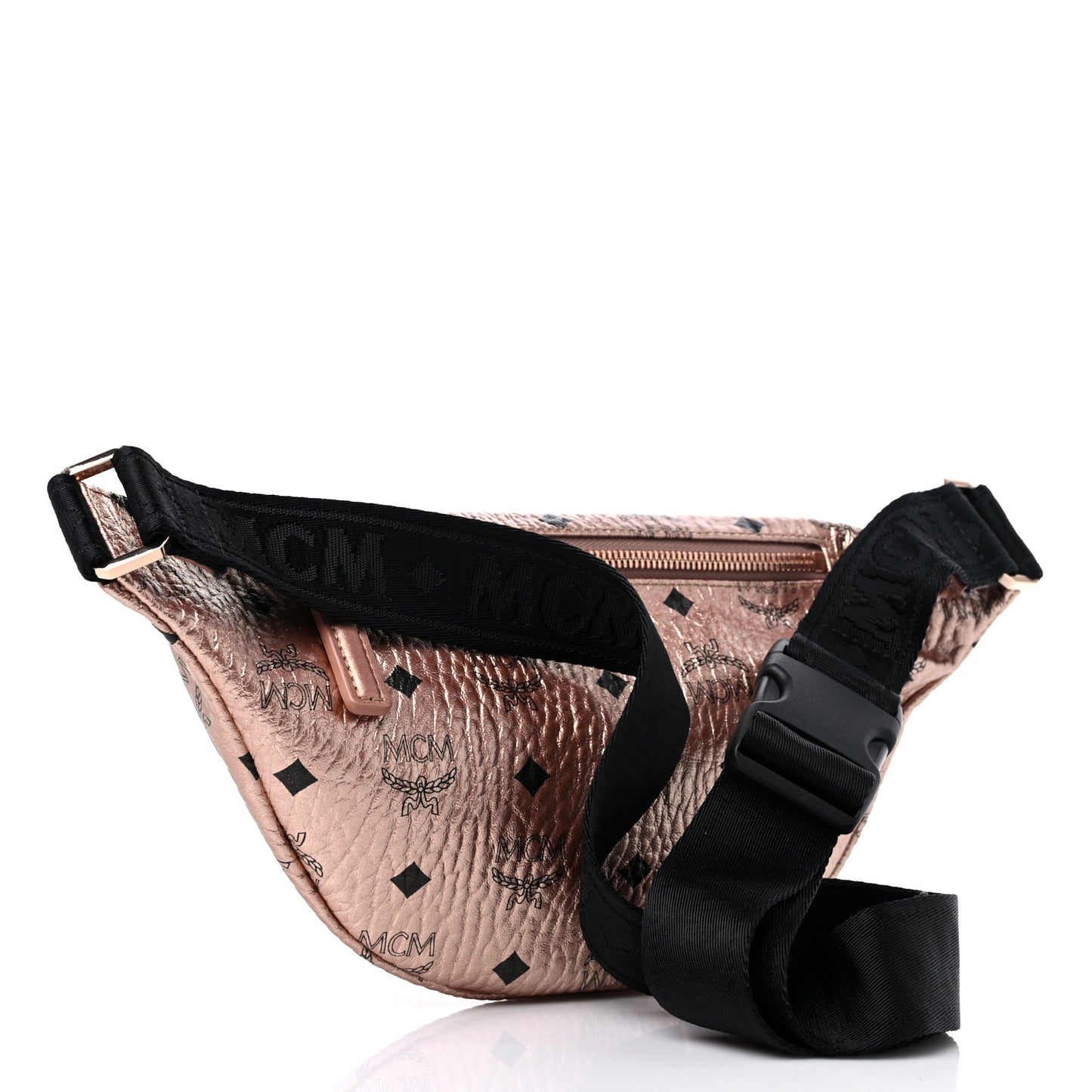 Metallic Visetos Stark Belt Bag Champagne Gold