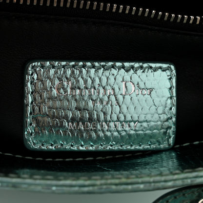Christian Dior Metallic Lizard Mini Lady Dior Blue 6 of 10