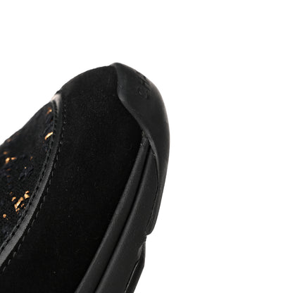 Chanel Velour Tweed CC Sneakers 40 Black Gold 9 of 14