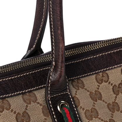 Gucci Monogram Medium Princy Tote Dark Brown 11 of 13