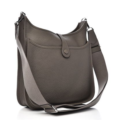 Hermes Taurillon Clemence Evelyne III PM Etain 3 of 11