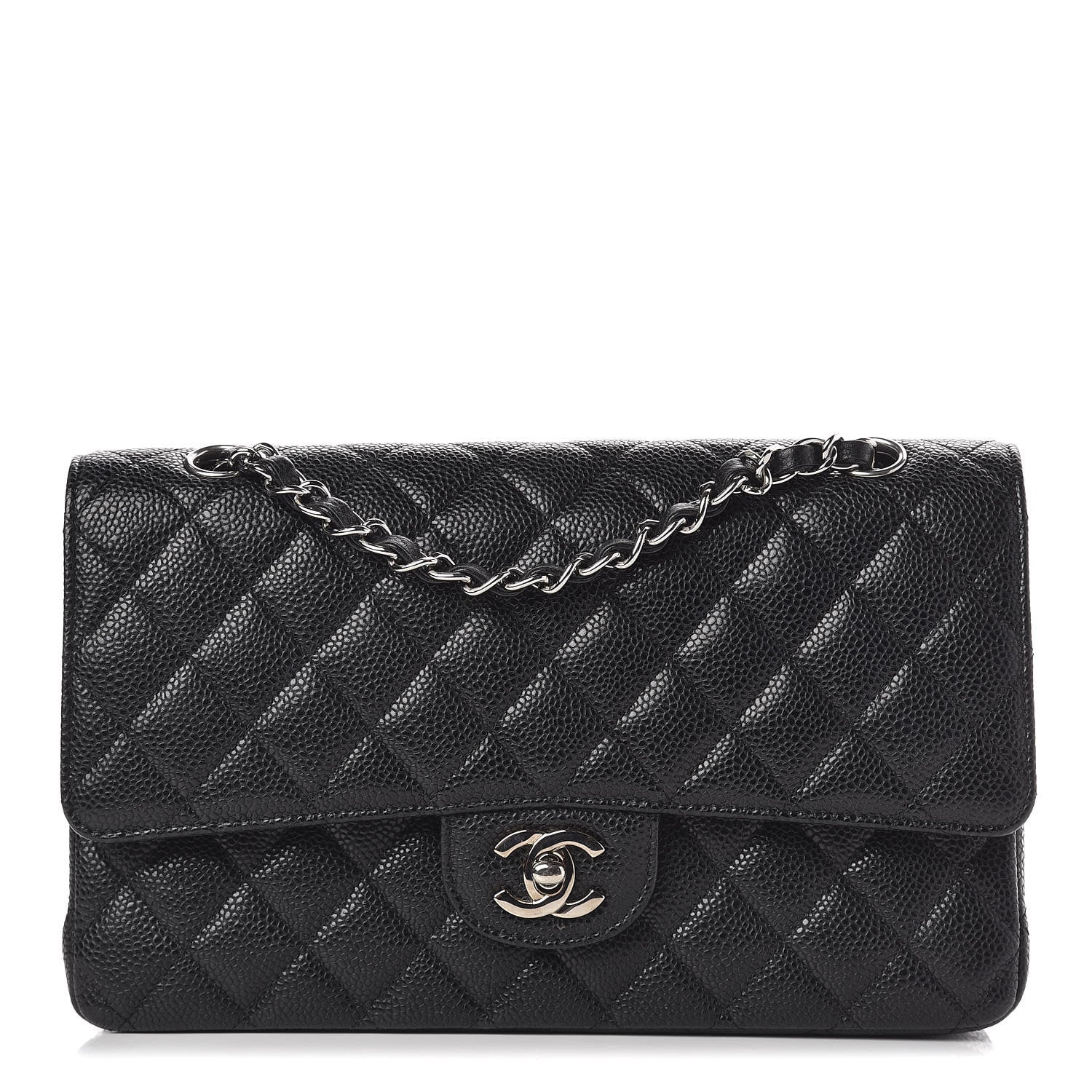 Chanel Caviar Quilted Medium Double Flap Black 1 of 12
