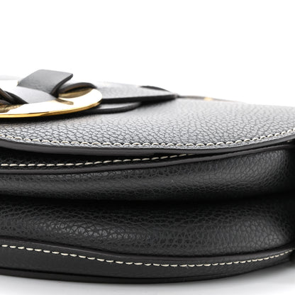 Chloe Grained Calfskin Small Darryl Saddle Crossbody Bag Black 9 of 9