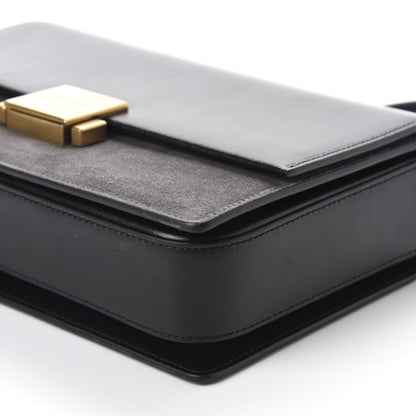 Saint Laurent Smooth Calfskin Suede Medium Bellechasse Black Grey 7 of 11