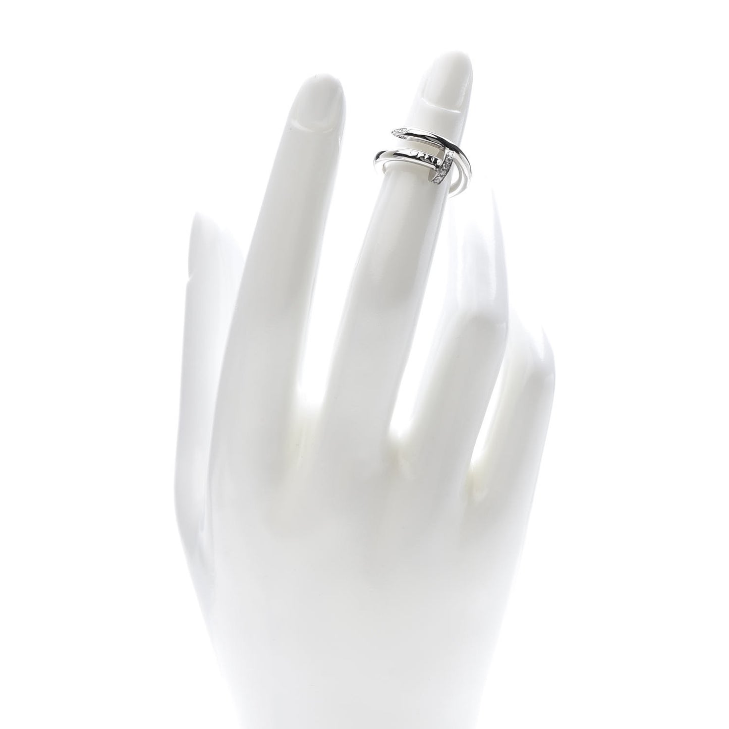18K White Gold Diamond Juste Un Clou Ring 46 3.75