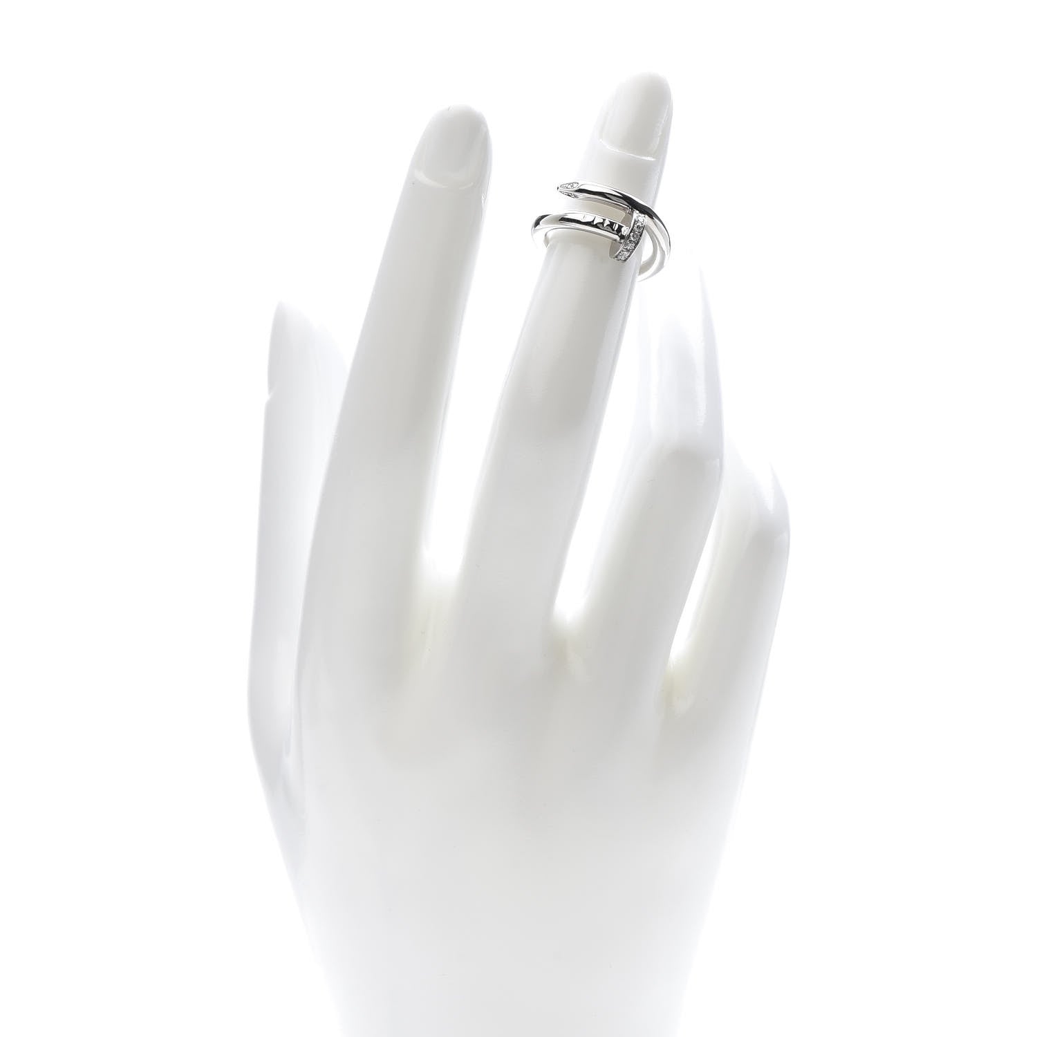 Cartier 18K White Gold Diamond Juste Un Clou Ring 46 3.75 2 of 6