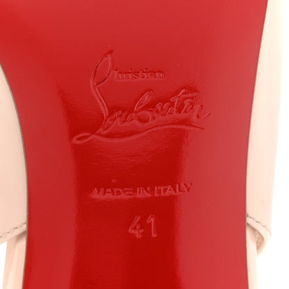 Christian Louboutin Patent So Jane Sling 55 Pump 41 Leche 7 of 9