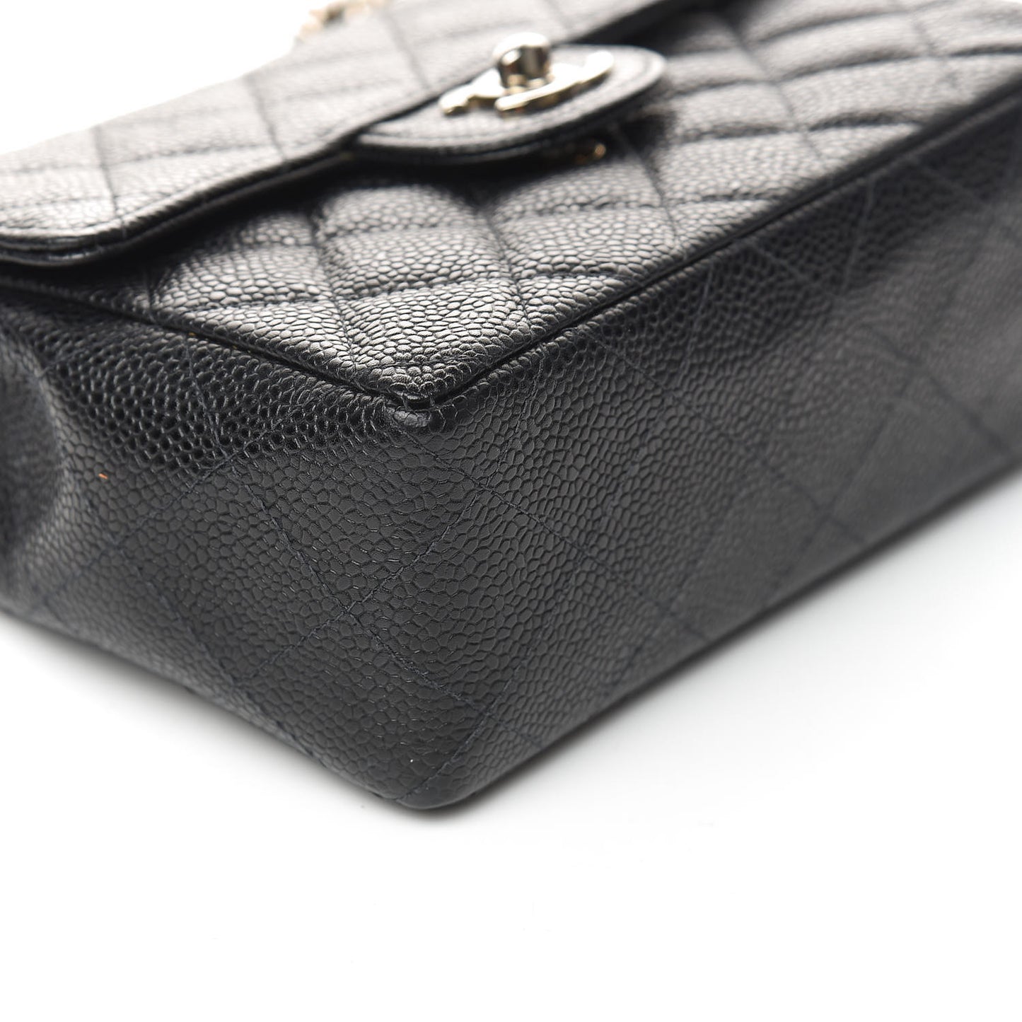 Caviar Quilted Mini Square Flap Black