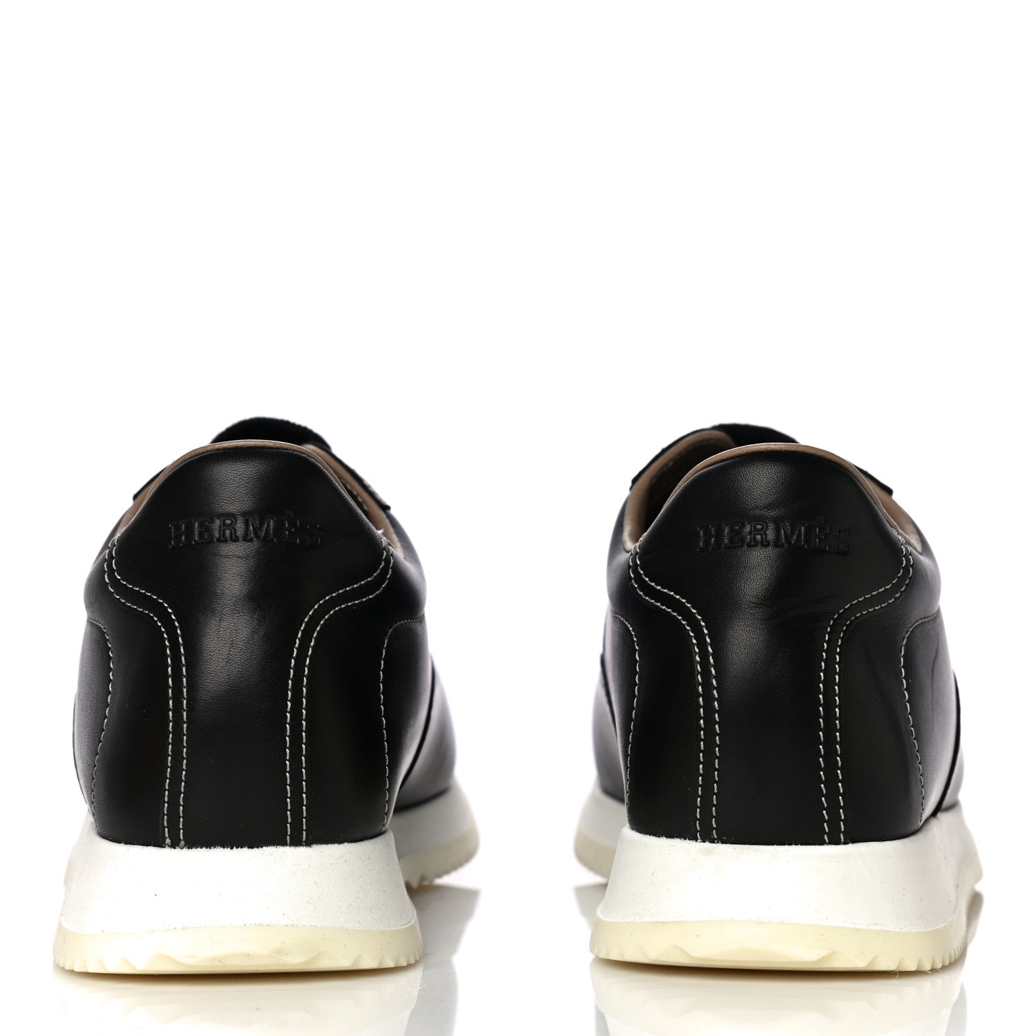 Hermes Calfskin Womens Quick Sneakers 38 Black 5 of 19