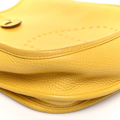 Hermes Taurillon Clemence Evelyne III PM Jaune Ambre 9 of 10