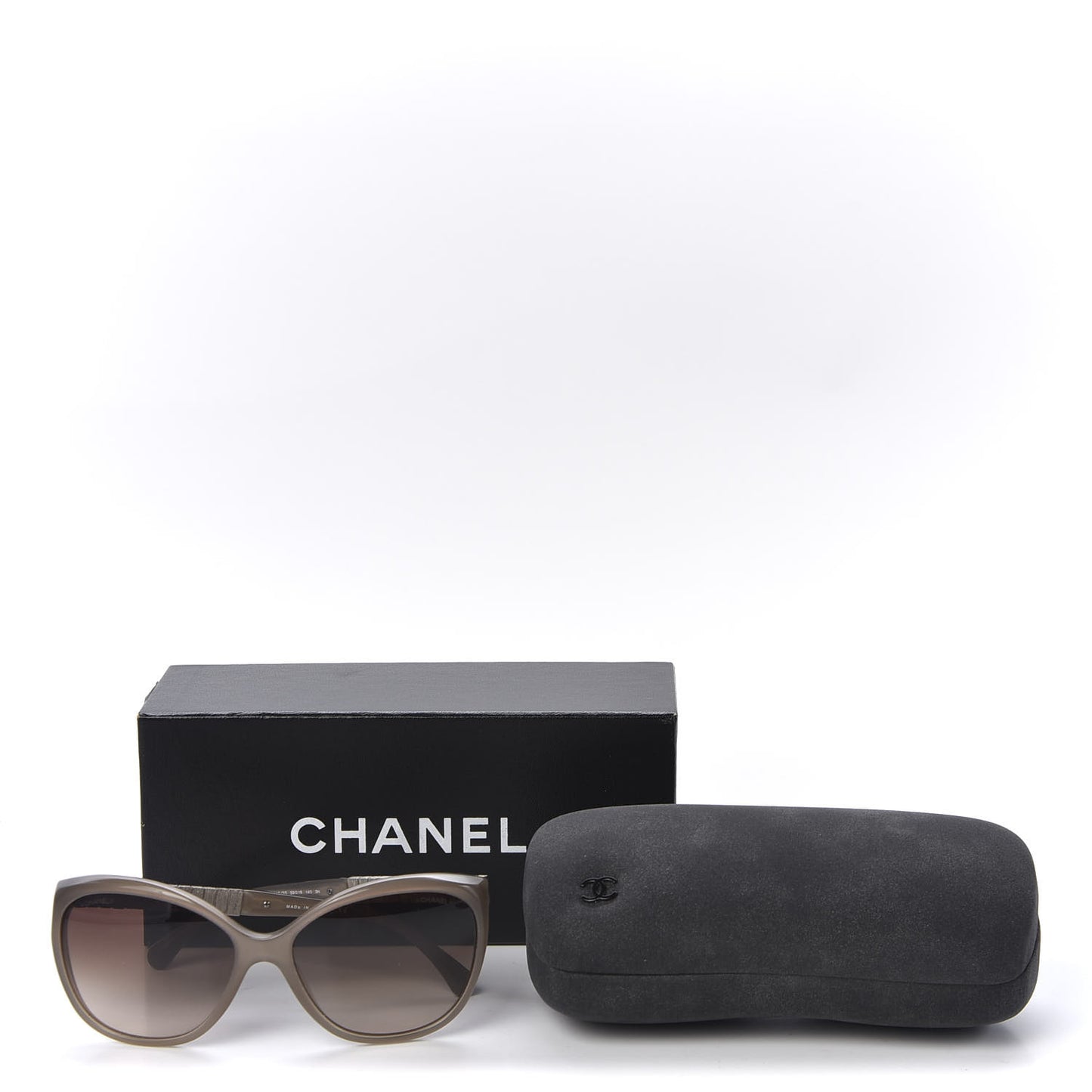 Crystal Baguette Cat Eye Sunglasses 5309-B Brown