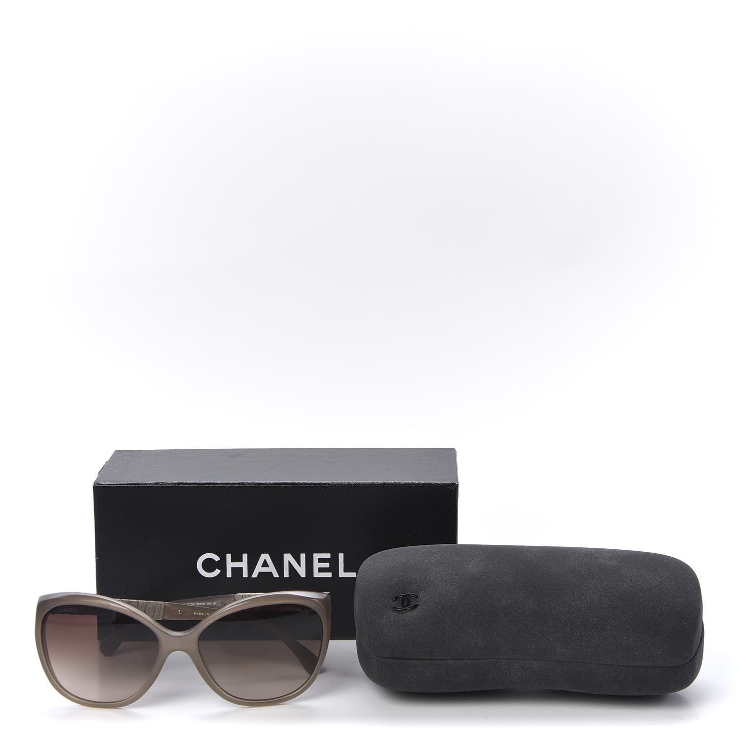 Chanel Crystal Baguette Cat Eye Sunglasses 5309-B Brown 8 of 8