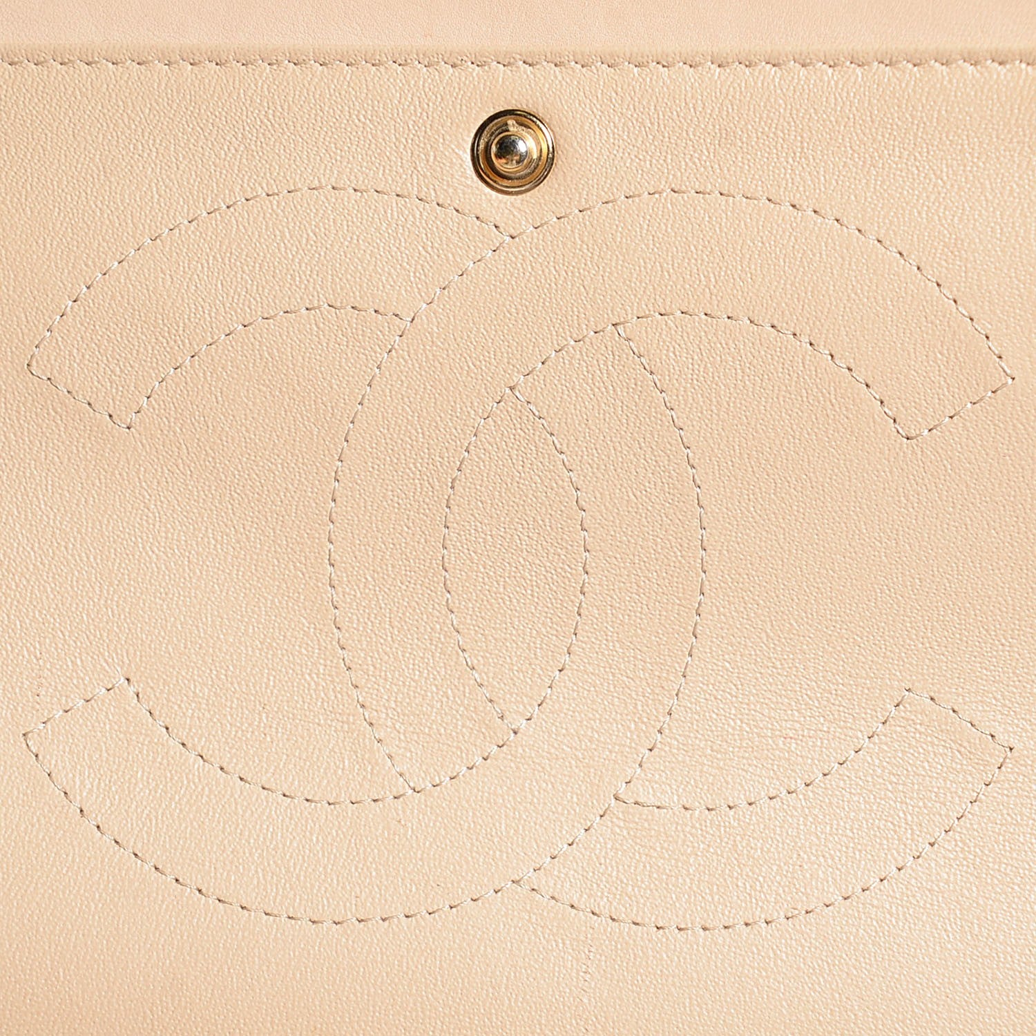 Chanel Lambskin Quilted Jumbo Double Flap Beige Clair 7 of 9