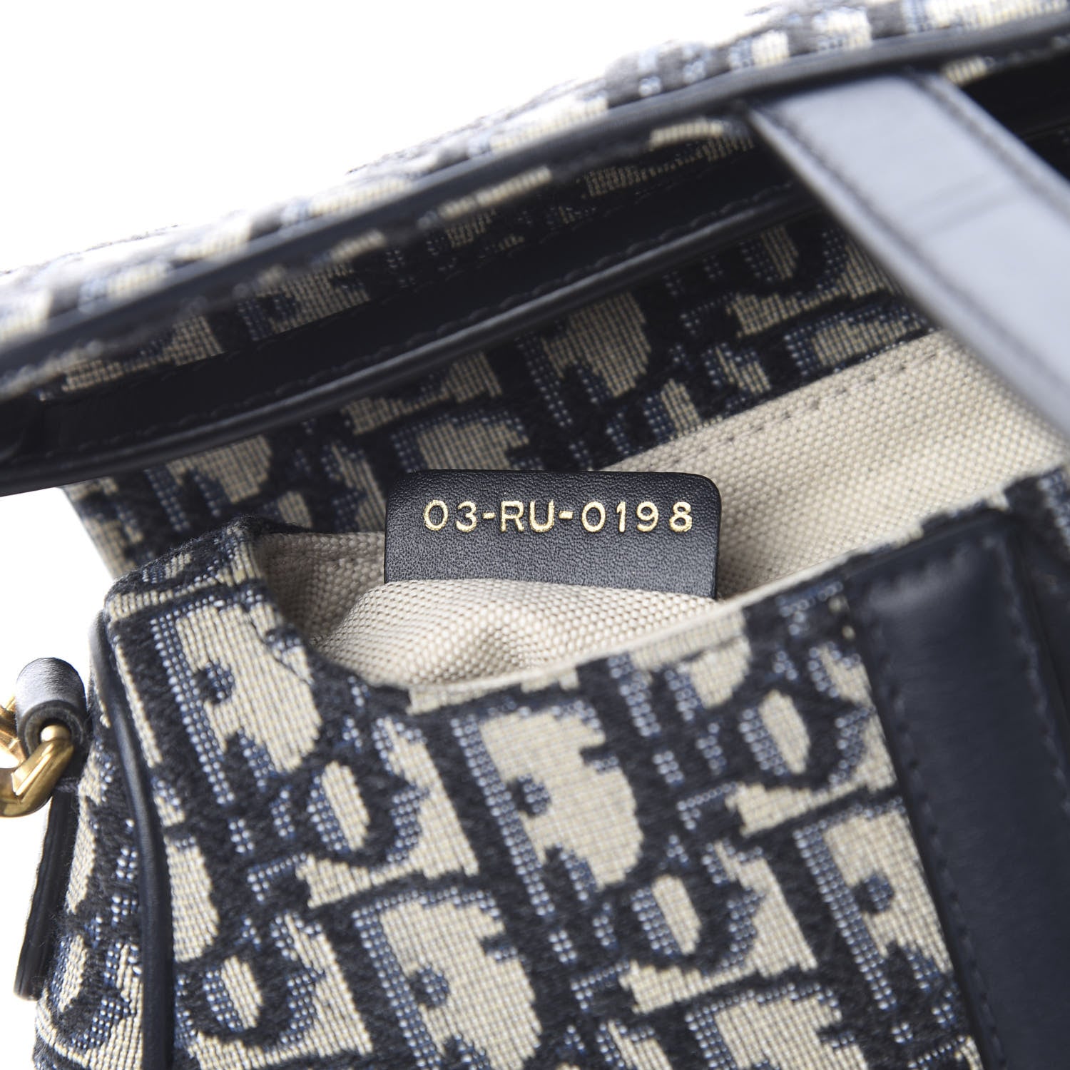 Christian Dior Oblique Mini Saddle Bag Blue 7 of 10