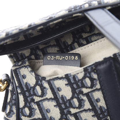 Christian Dior Oblique Mini Saddle Bag Blue 7 of 10