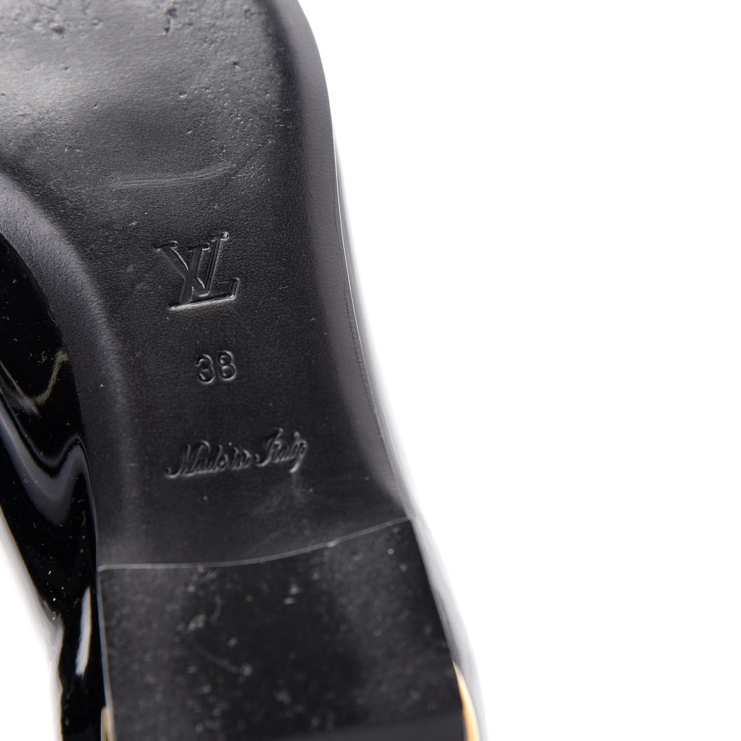 Patent Calfskin Eyeline Ballerina Flats 38 Black