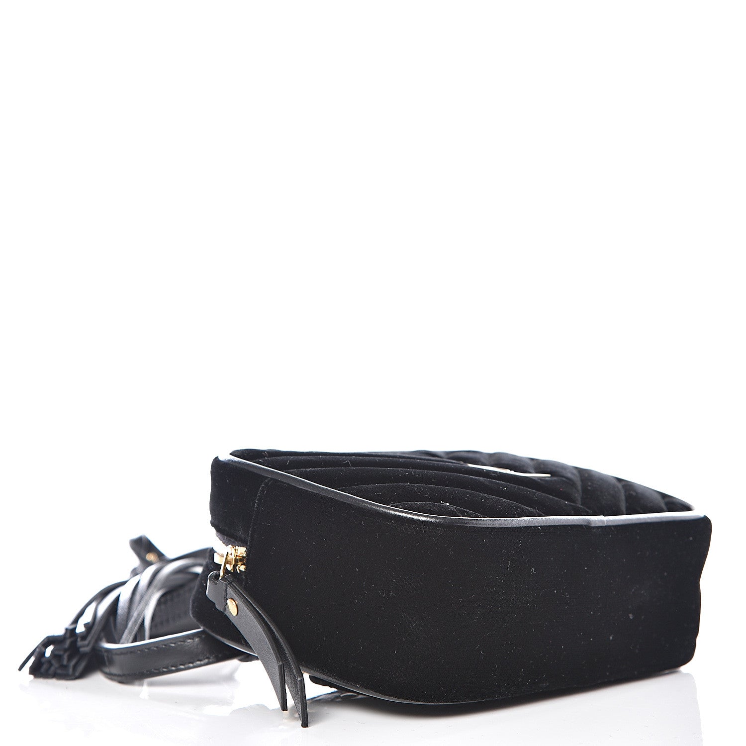 Saint Laurent Velour Matelasse Monogram Lou Belt Bag Black 3 of 8
