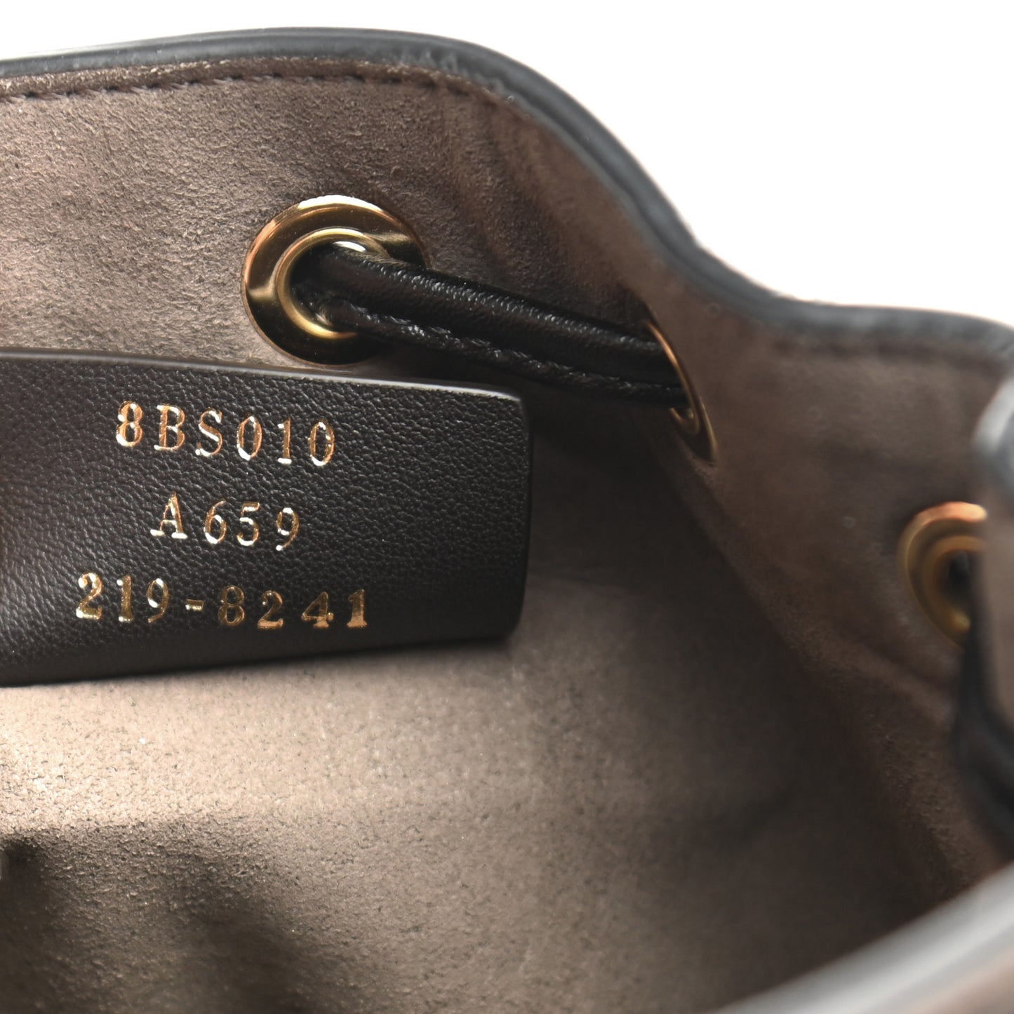 Vitello Liberty F is Fendi Bi-Color FF 1974 Embossed Mini Mon Tresor Bucket Bag Maya Black