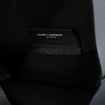 Saint Laurent Calfskin Shopping Tote Bag Black 8 of 9