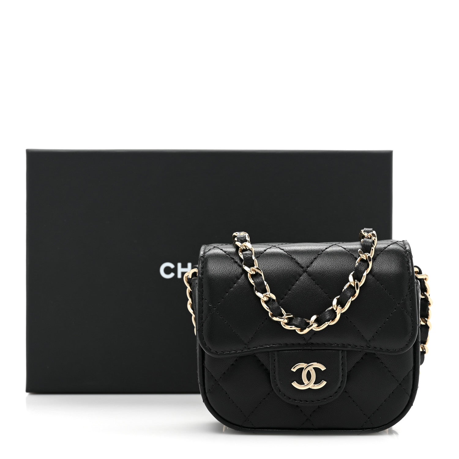 Chanel Caviar Quilted Mini Clutch With Chain Black 11 of 11