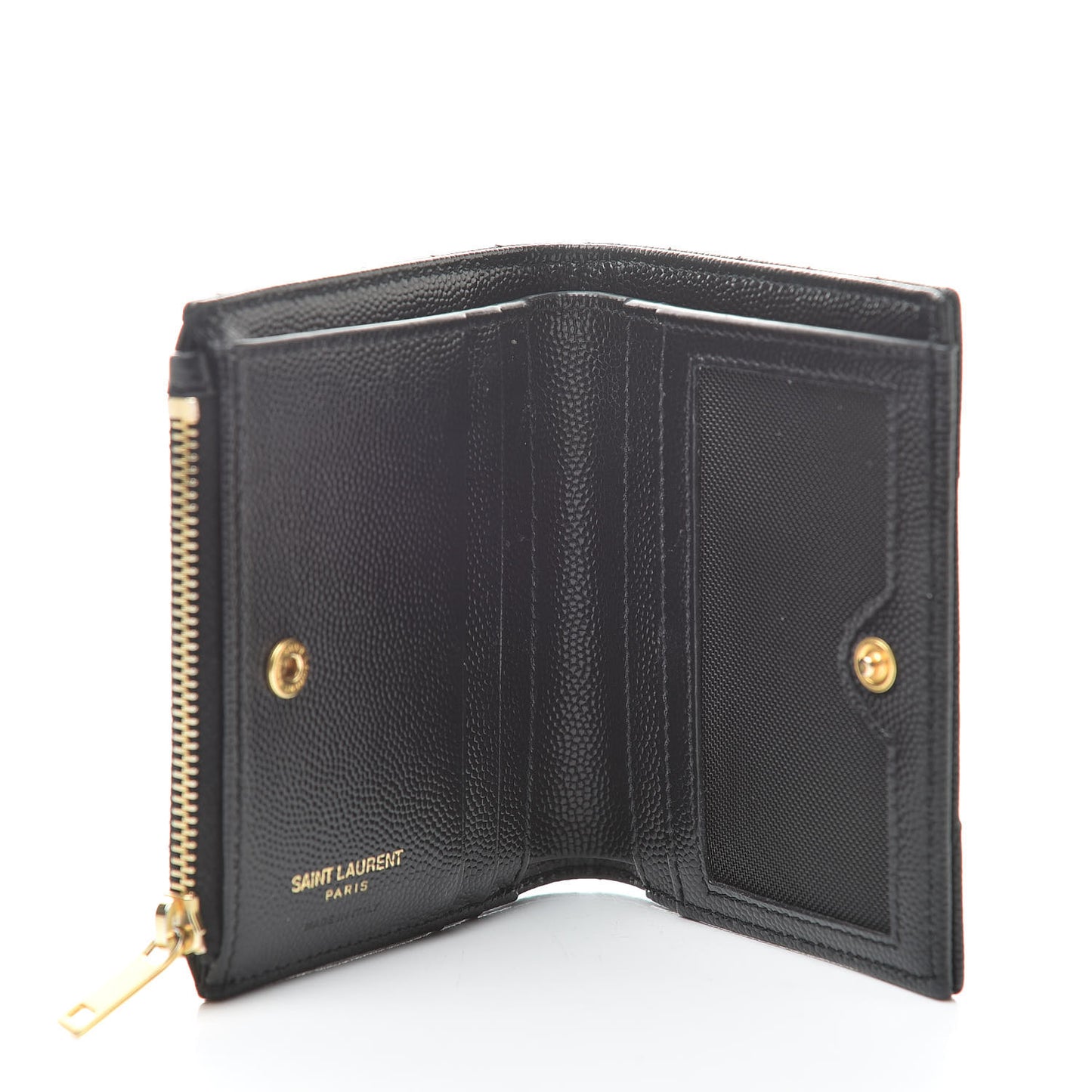 Grain De Poudre Matelasse Chevron Monogram Zipped Card Case Black