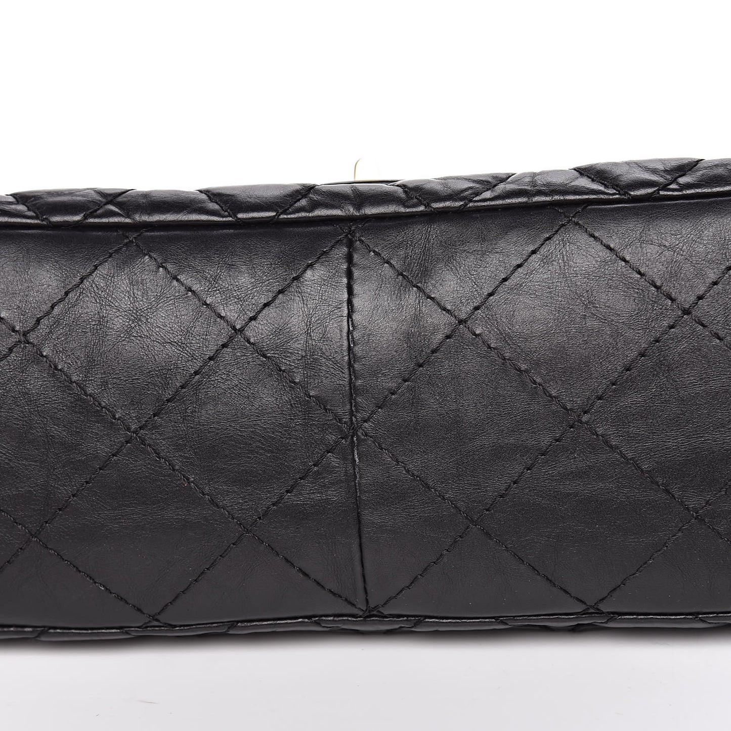 Aged Calfskin Quilted 2.55 Reissue 227 Flap Black