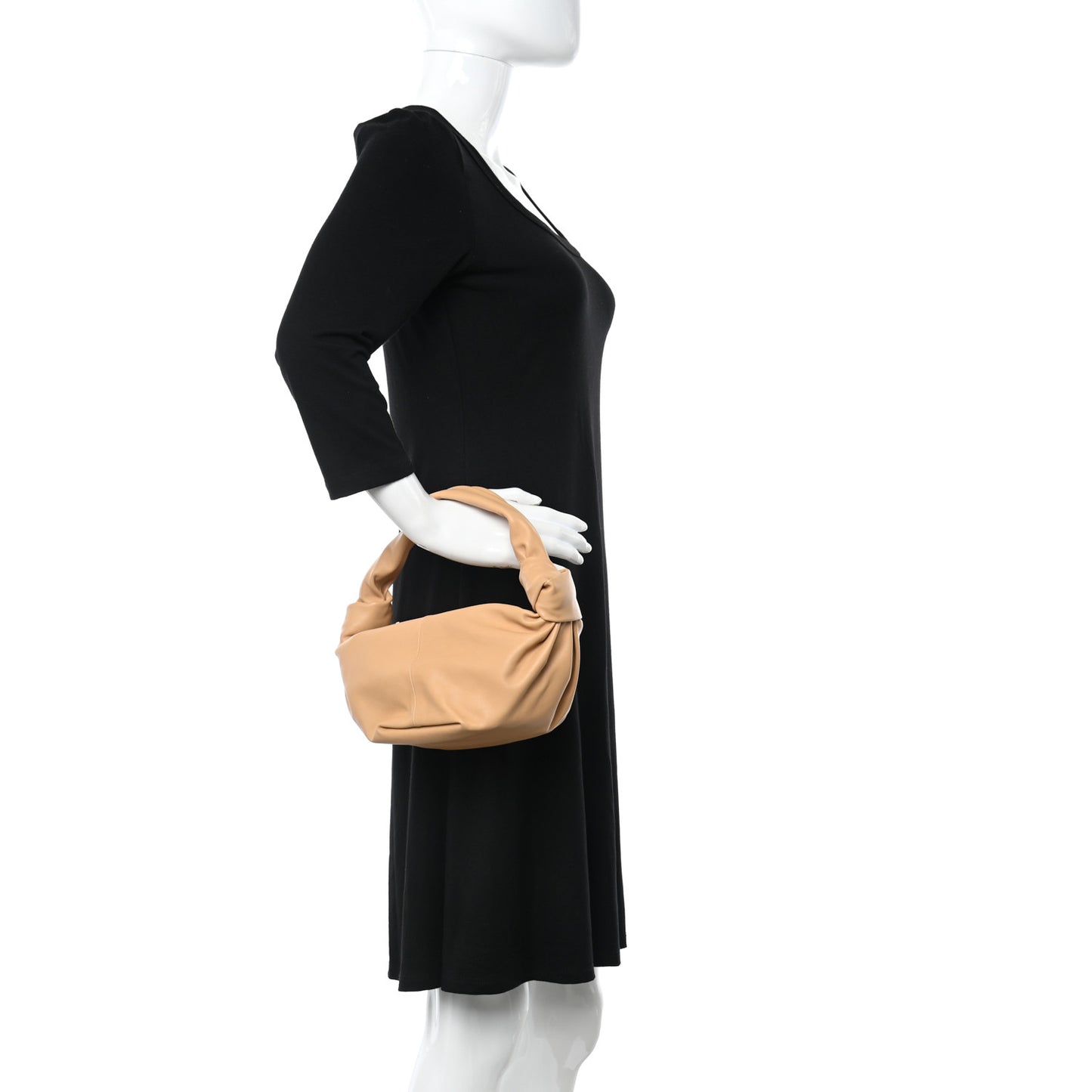 Calfskin Mini Double Knot Bag Almond